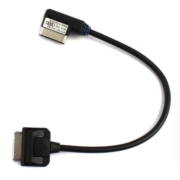 Audi Genuine OEM iPhone iPod AMI 30-Pin Adapter Cable 4F0051510AG New - Picture 1 of 3